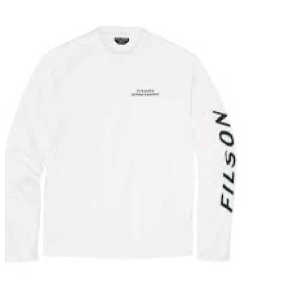 FILSON Sportsman Men’s S White Barrier T-Shirt Long Sleeve Base Layer Outdoors